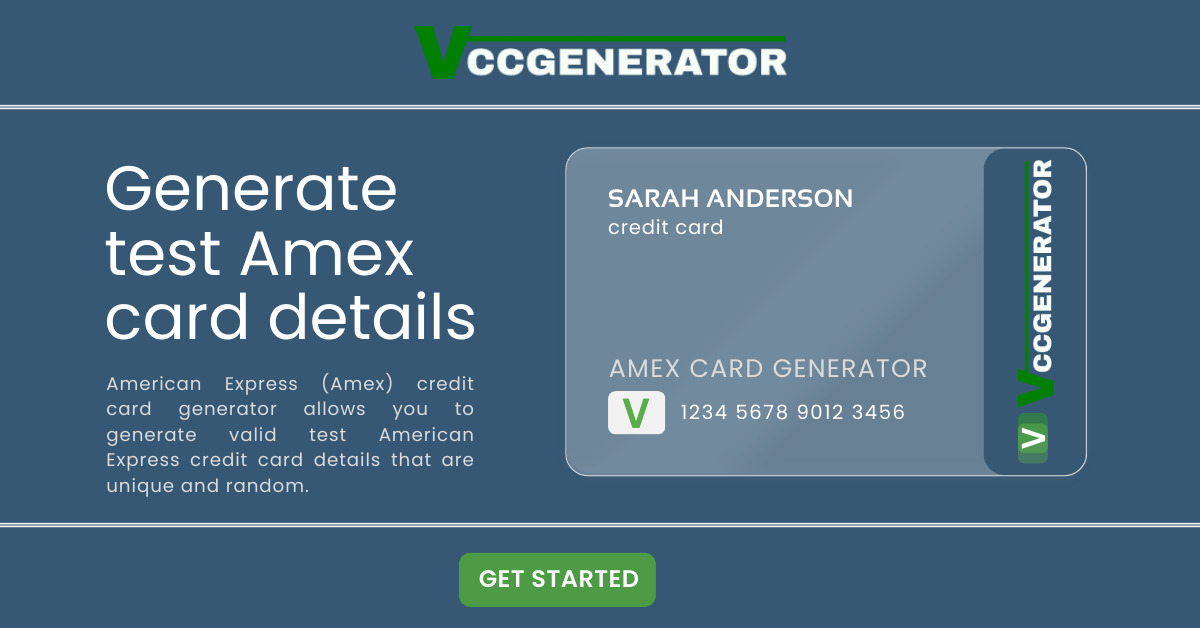 American Express Card Generator Amex VCCGenerator