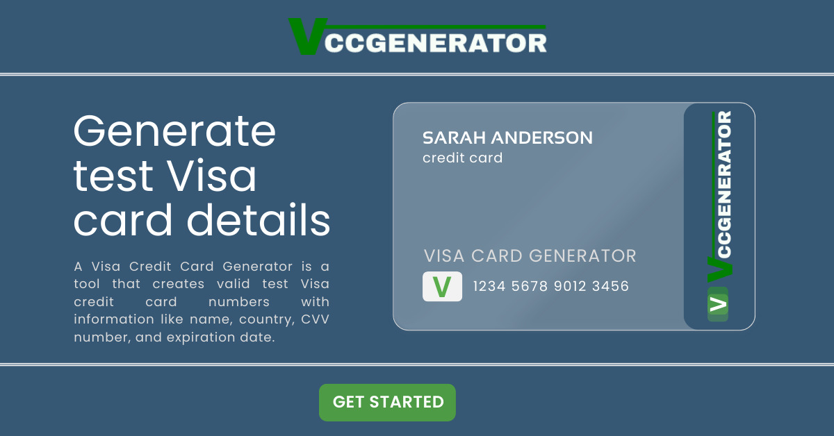 free visa credit cards with money generator